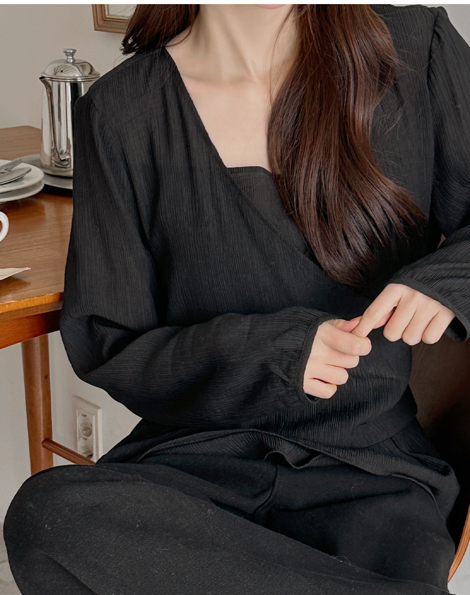 リリエンコ ラップスタイルフリルブラウス 