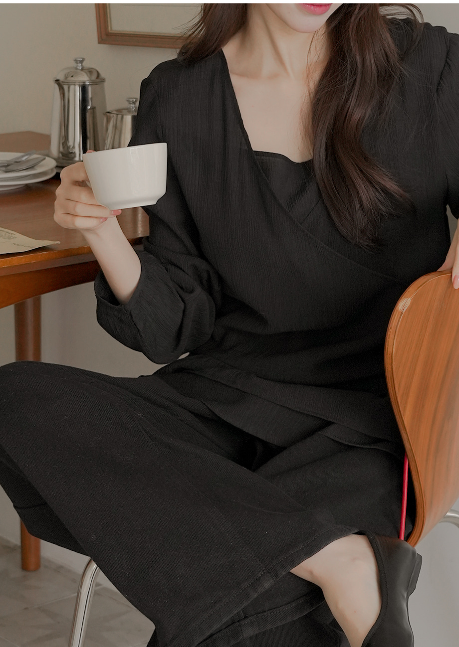 リリエンコ ラップスタイルフリルブラウス 