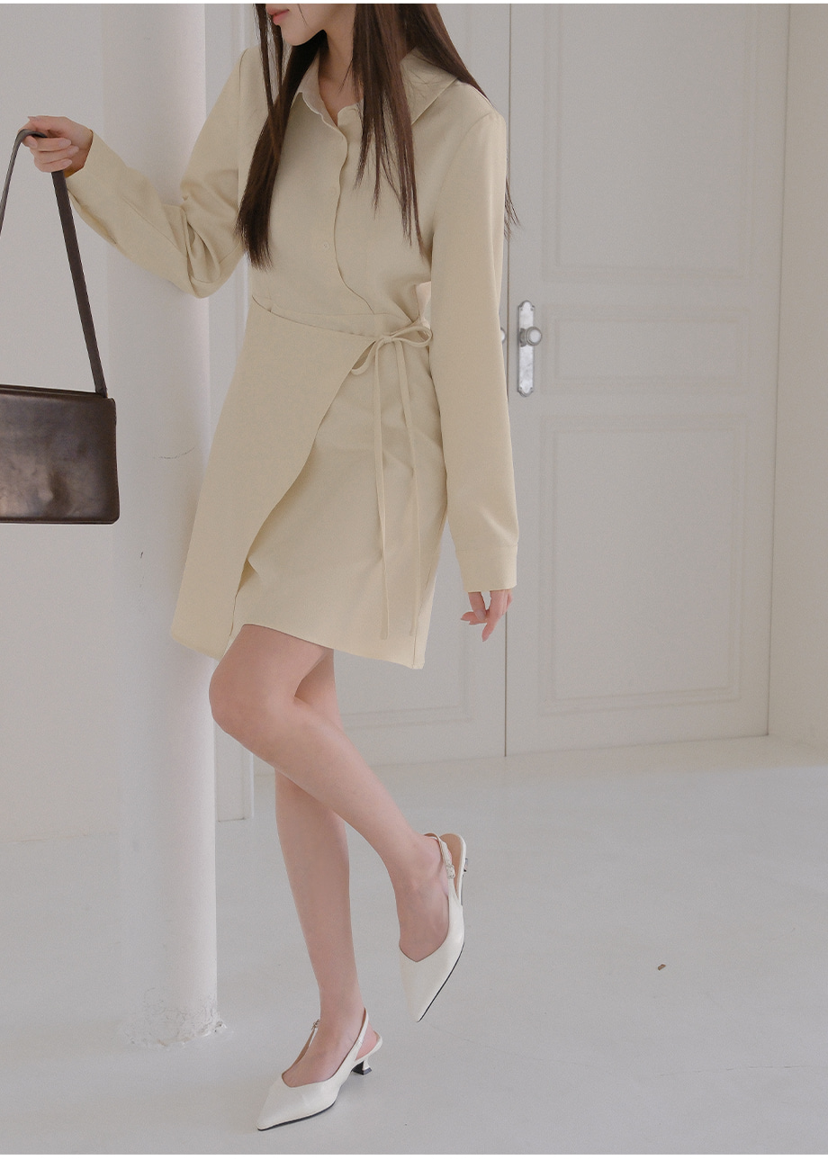 リリエンコ ラップスタイルストラップミニワンピース