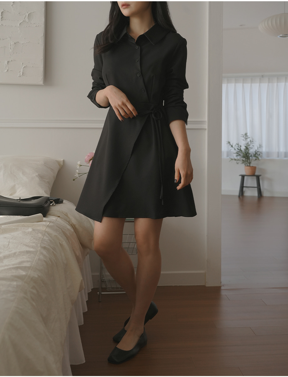 リリエンコ ラップスタイルストラップミニワンピース