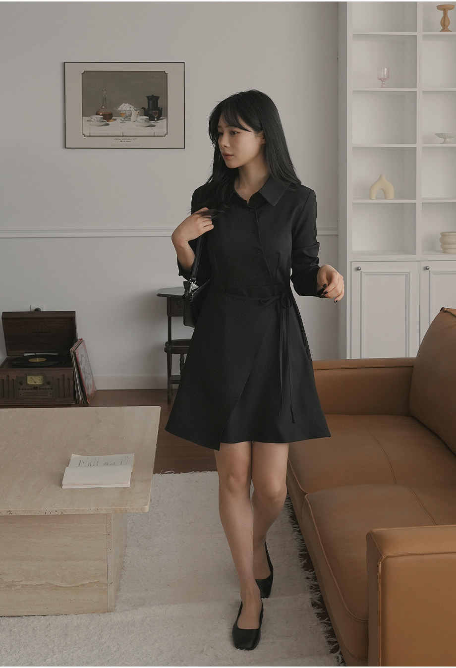 リリエンコ ラップスタイルストラップミニワンピース