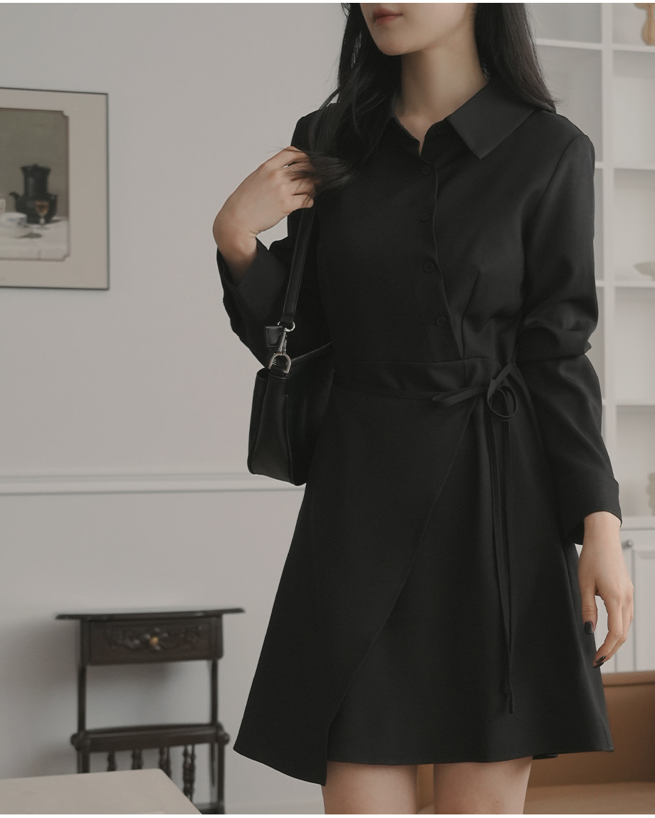 リリエンコ ラップスタイルストラップミニワンピース