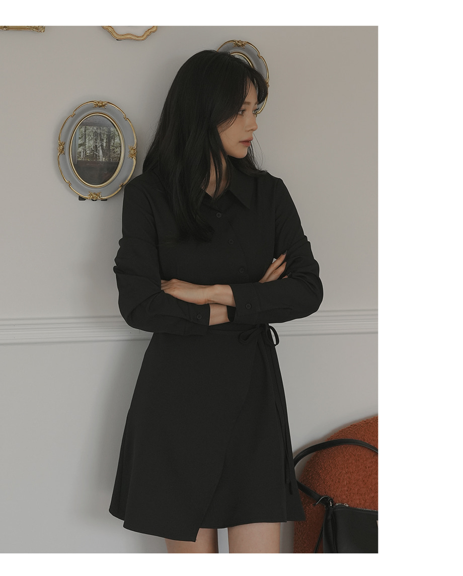 リリエンコ ラップスタイルストラップミニワンピース