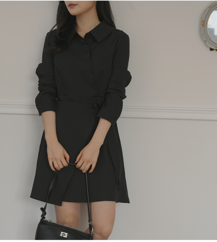 リリエンコ ラップスタイルストラップミニワンピース