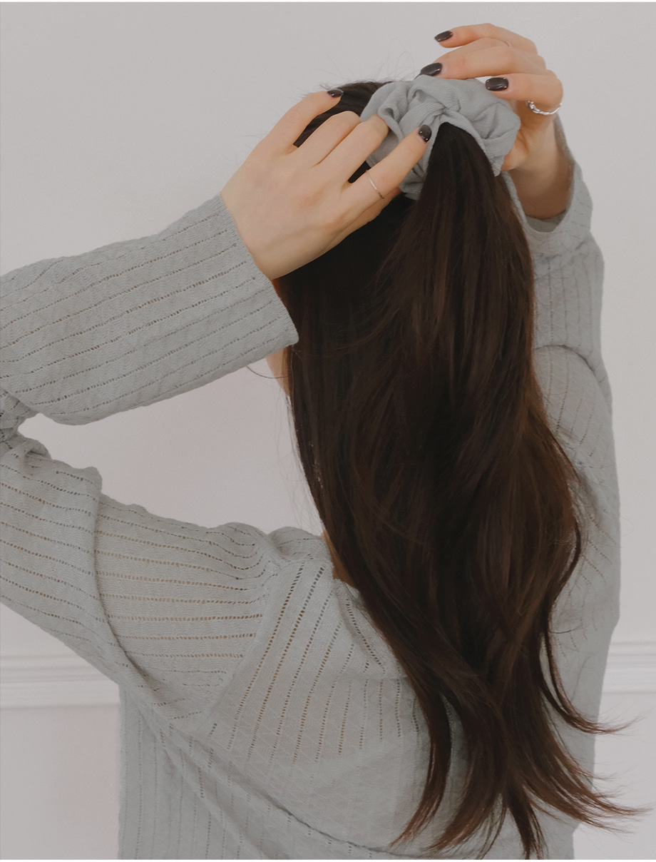 リリエンコ Vネックストラップシュシュセットカーディガン